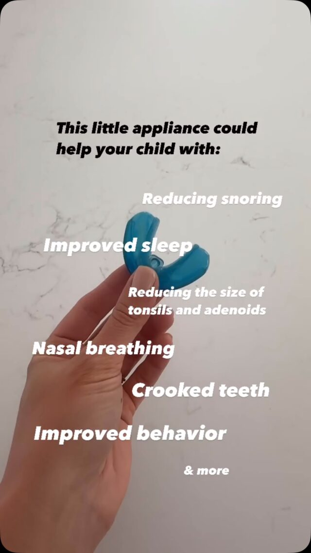 Comment AIRWAY and I’ll send you a free webinar talking all about airway health, why it matters so much, and how this device can help. 

Here’s what we’ve personally seen in our family:
⚡️ more space between teeth and expansion of the palate- my oldest was on track to need fixed expansion, but she now has enough space that she will not need that. 

⚡️ less mouth breathing, more nasal breathing 

⚡️ less restless at night, more restful, deep sleep 

⚡️ reduced under eye circles 

⚡️ larger jaws

⚡️ smaller adenoids 

We are also working  on myofunctional therapy in combination with the device which is so important! 

My son had major airway issues, so it’s been a long process, and we continue to work through it, but we are encouraged by the progress we’ve seen. I just wish we had known how to address them sooner. 

Airway health is so incredibly important, and I want families to know about their options. 

#airwayhealth #raisingtinyhumans #mynameismama #letthembelittle❤️ #toddlermom #snoring